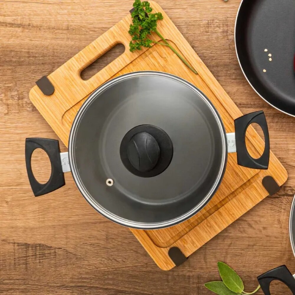 Olla C/Tapa Vidrio 20 Cms Just Cook OLLA C/TAPA VIDRIO 20 CMS JUST COOK