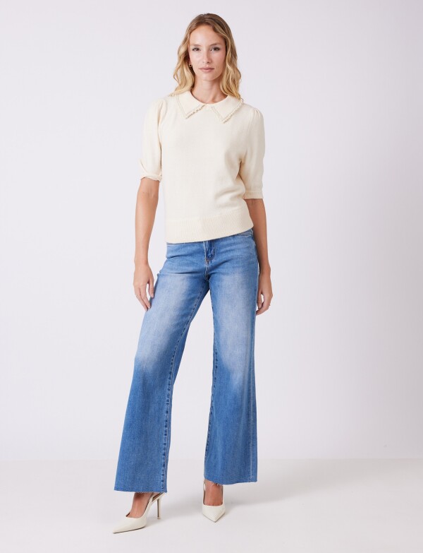 Buzo Perlas BEIGE CLARO