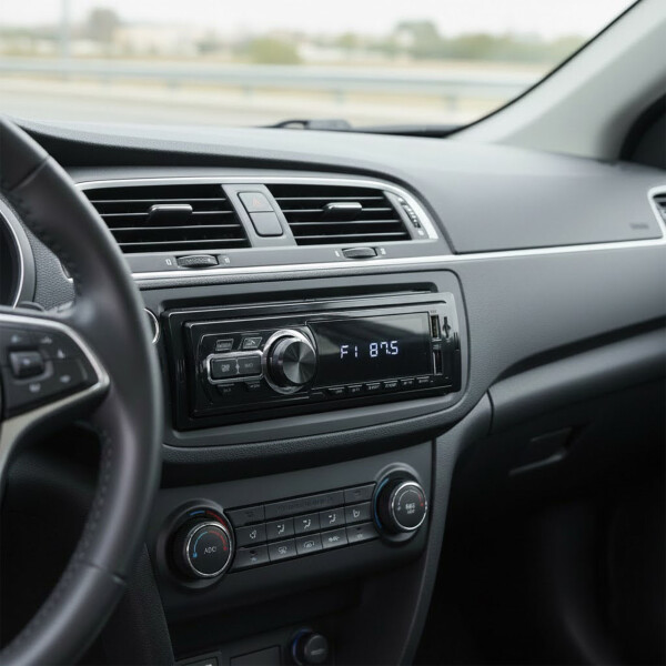 Radio Para Auto Coche Bluetooth FM Control Remoto USB x2 Led Color Negro