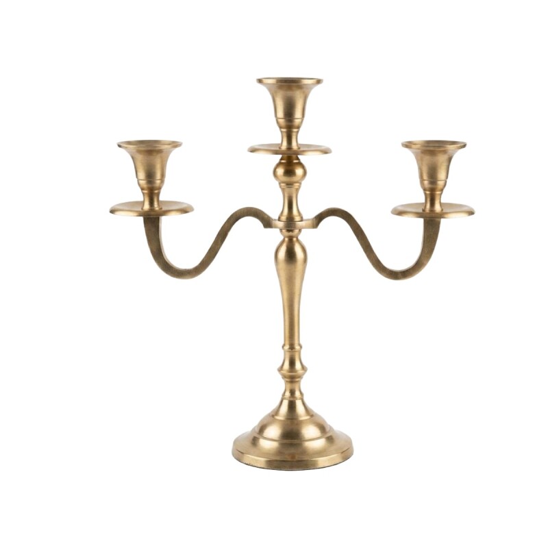 CANDELABRO DORADO 30CM Unica