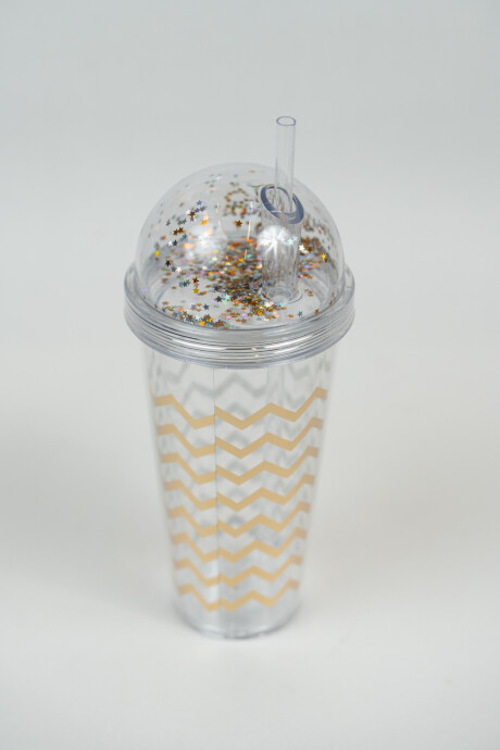 Vaso Con Tapa + Sorbito Glitt Estampado 2