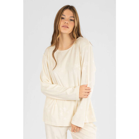 Pijama velour estrellas Marfil