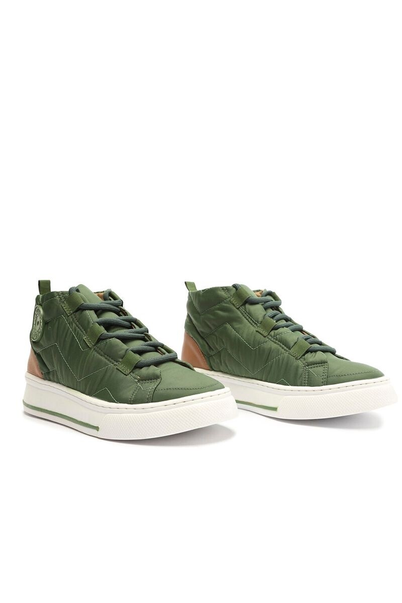 CHAMPION VERDE ACORDONADO CON SUELA BLANCA 