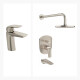 JUEGO DE GRIFERIA FV EPUYEN BRUSHED NICKEL GRIS-BRUSHED NICKEL