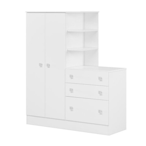 Ropero Abba Con Cómoda 2 Puertas 3 Cajones 4070 Qmovi Blanco Ropero Abba Con Cómoda 2 Puertas 3 Cajones 4070 Qmovi Blanco