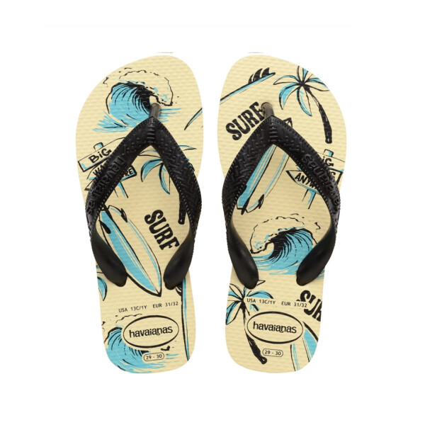 KIDS ATHLETIC - HAVAIANAS BEIGE/NEGRO