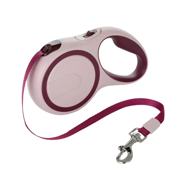 Correa Extensible 3 Mts Retractil Hasta 15Kg Perro Mediano Variante Color Rosa Violeta