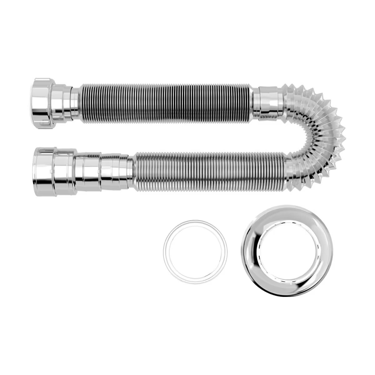 Sifón Extensible Corrugado Cromado Universal 150cm Blukit 