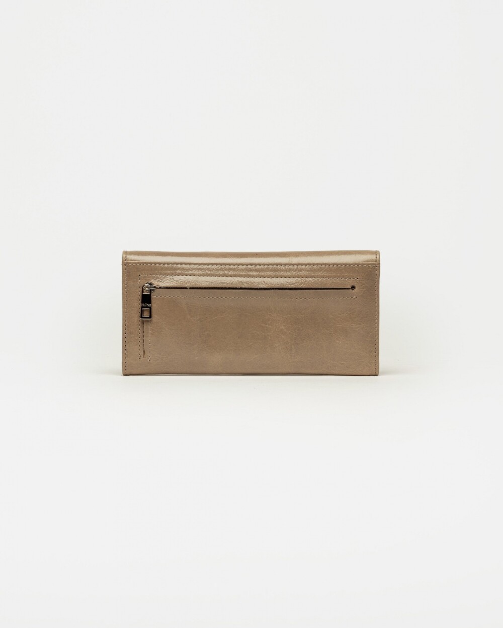 Billetera Luisa en cuero graneado Taupe