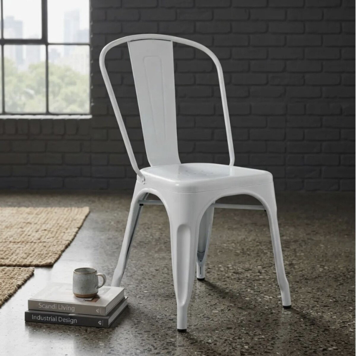 Silla Tolix Lumax Opaca De Metal Para Comedor Y Cocina Diseño Retro Clásico Versátil - Metal 