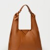 Cartera al hombro The Shopping en cuero graneado Marron