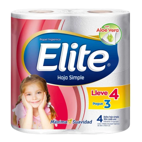 PAPEL HIGIENICO HOJA SIMPLE ELITE 4X3 IP1054 PAPEL HIGIENICO HOJA SIMPLE ELITE 4X3 IP1054