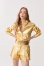 CAMISA DE LINO METALIZADO SAN Oro