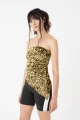 TOP STRAPLESS ASIMÉTRICO Oro