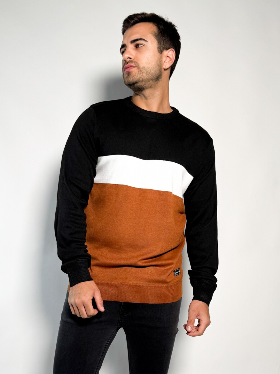 Sweater rayado tejido Pedro - Mostaza 