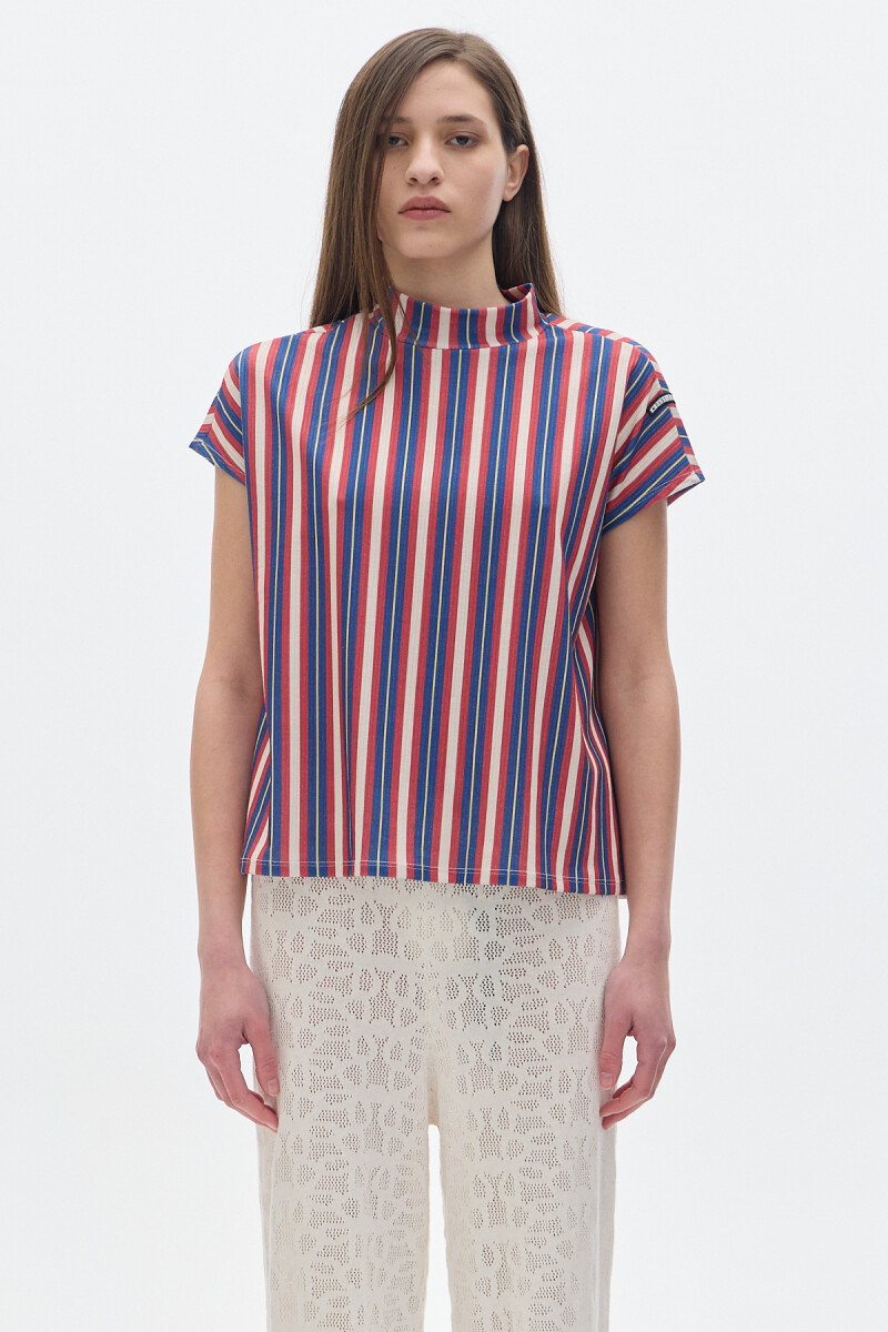 Blusa Yuri ST - Blue/Bordeaux 