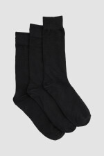 Pack x3 medias bamboo lisas xu Negro