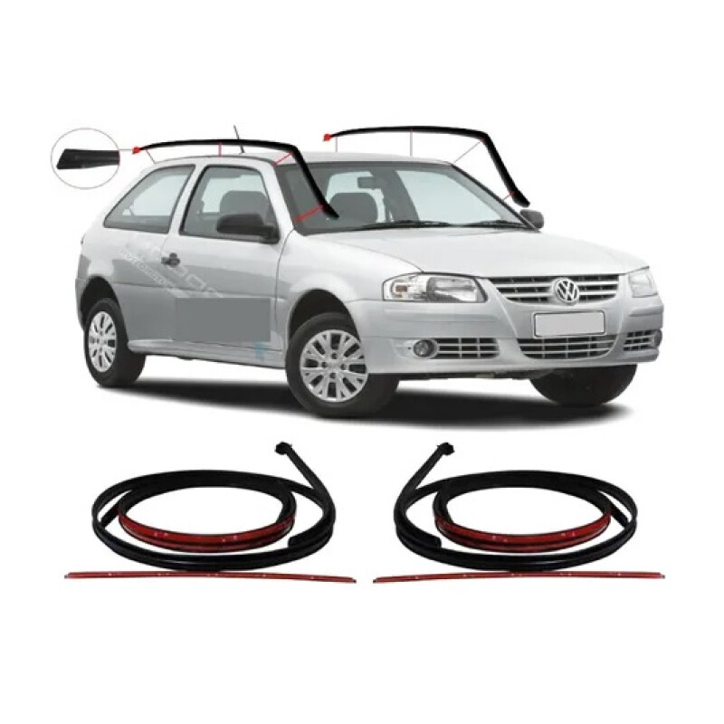MOLDURA DE GOTERO IZQUIERDA GOL G3 / G4 2 PUERTAS Moldura De Gotero Izquierda Gol G3 / G4 2 Puertas