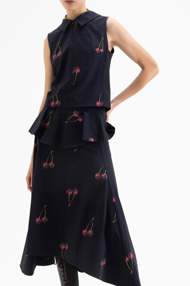 POLLERA BLOSSOM Negro