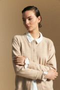 CARDIGAN JUSTIN Beige Melange