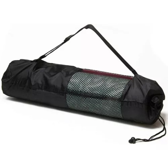 Alfombra de yoga pilates 10mm con funda protectora Randers Negro