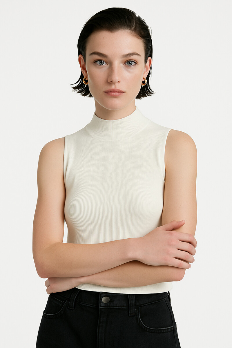 Musculosa Poile - Marfil / Off White 