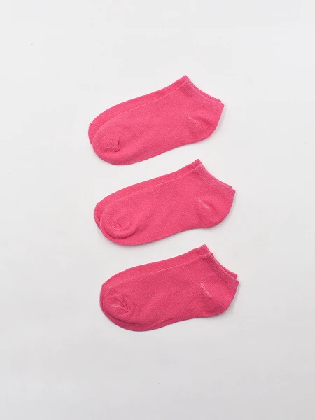 SOQUETE PACK X3 FUCSIA