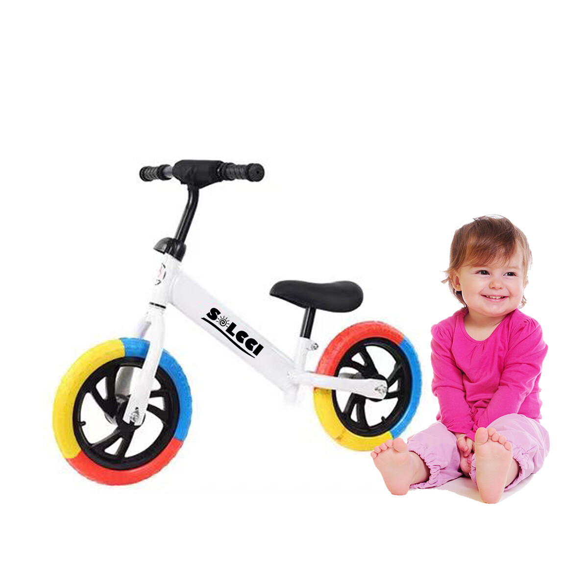 Bicicleta sin Pedales Infantil Solcci - BLANCO 