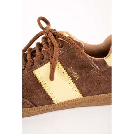 Zapatilla Gamuza Combinada Chocolate