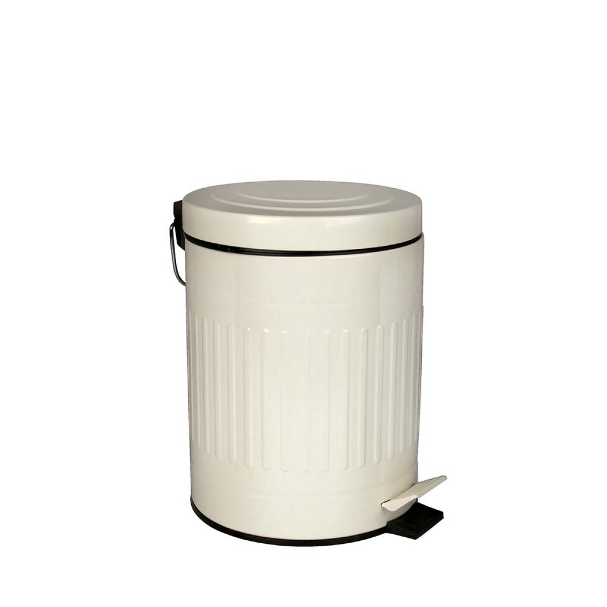 TARRO DE RESIDUOS ACERO BEIGE RETRO 5 LT CON PEDAL 