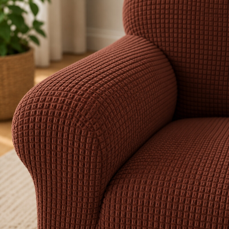 Funda cubre sofá elástica 1 cuerpo MARRON