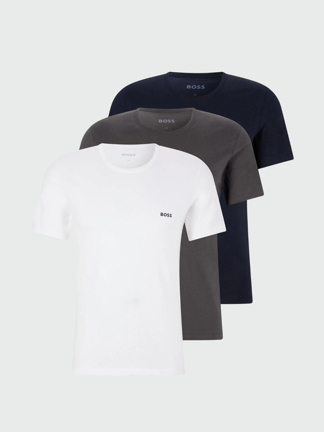 BOSS - Pack tres remeras interiores clásicas de algodón Surtido