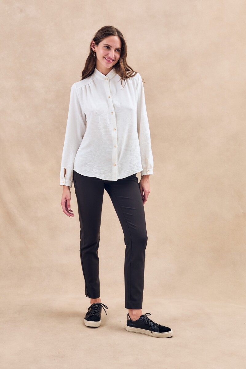 Blusa Cuello Mao Off White