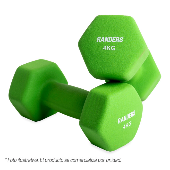 Mancuerna 4KG Revestida De Neopreno Verde Mancuerna 4KG Revestida De Neopreno Verde
