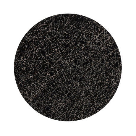 Plato de sitio de plastico negro terciopelo con glitter Plato de sitio de plastico negro terciopelo con glitter
