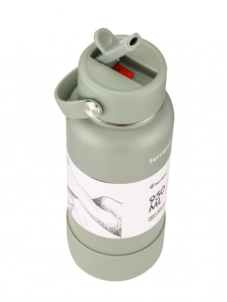 Botella Térmica con Pico 950mL. Oliva