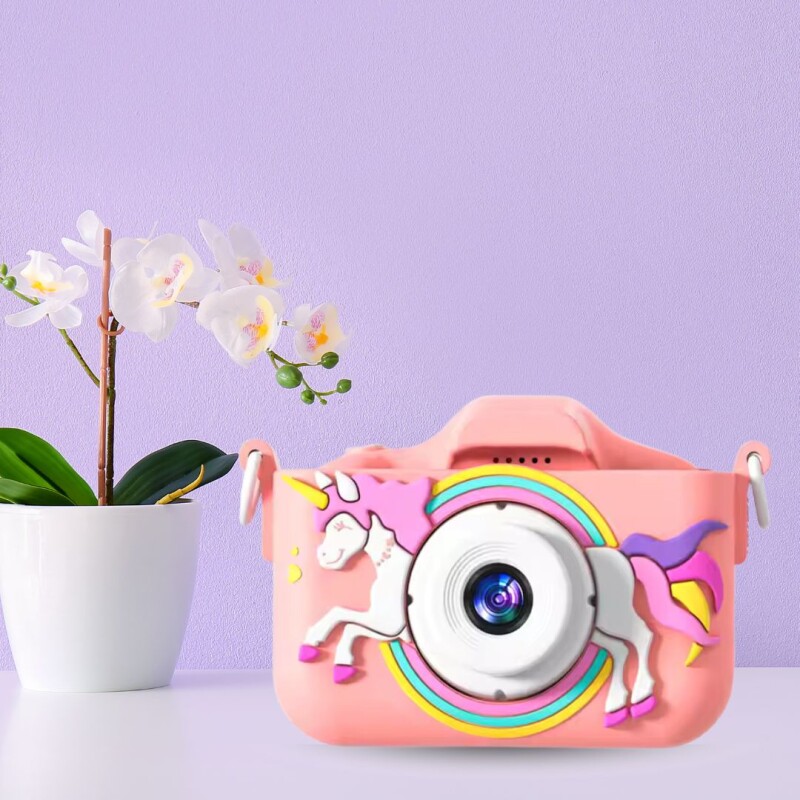 Cámara de fotos realista Rosado