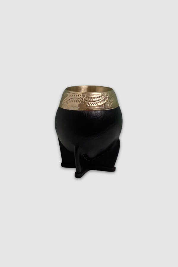 Mate con boquilla de plata Negro