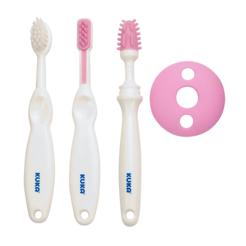 Kuka baby Kit higiene dental +3meses Rosa