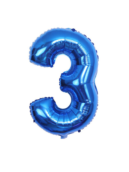 GLOBO NUMERO 3 AZUL