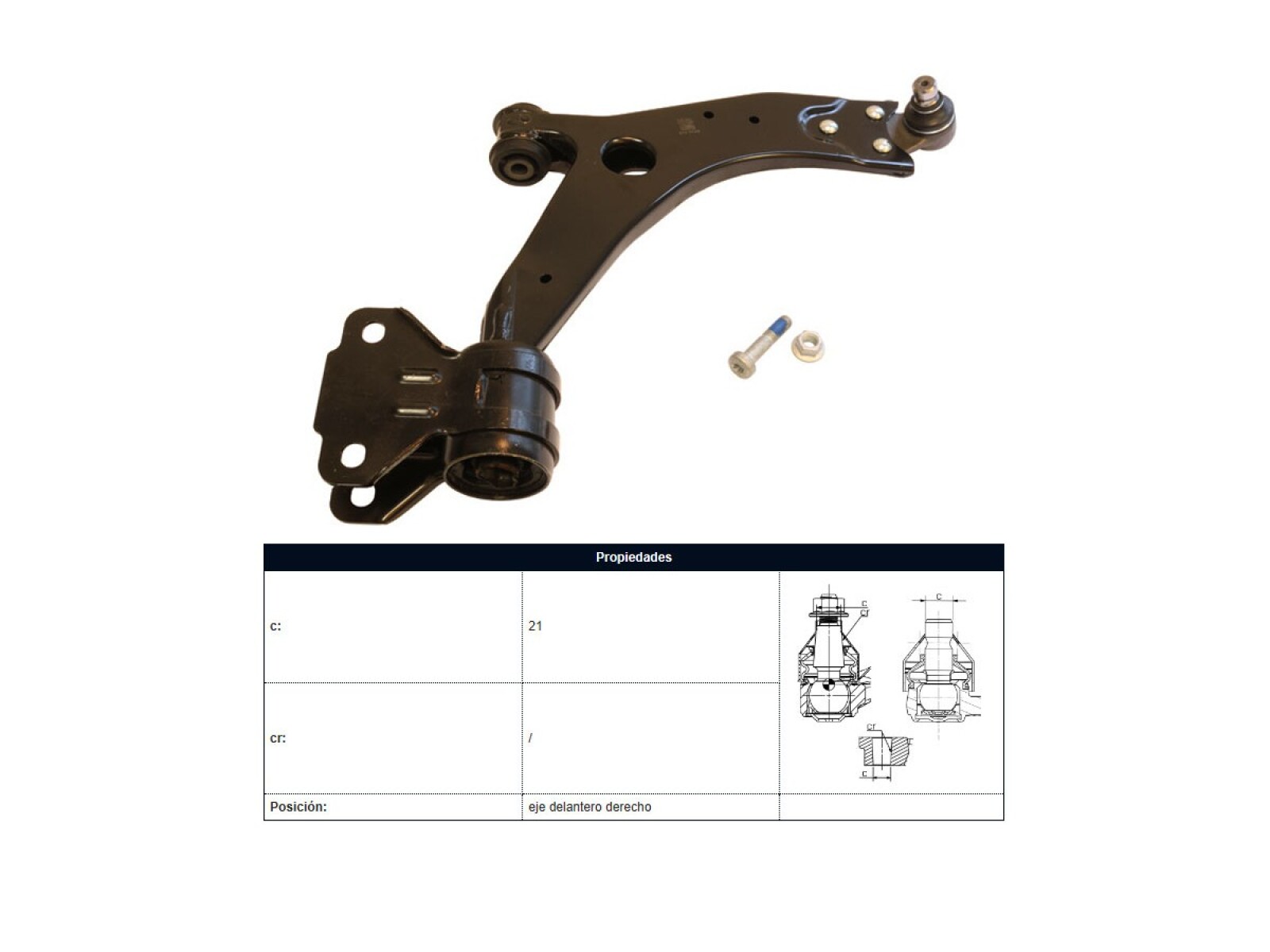 Parilla De Suspension Delantera Ford Focus 11-25 Der 