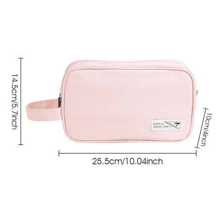 Neceser Organizador Mano p/ Viaje Bolso Maquillaje Cosmética Rosa
