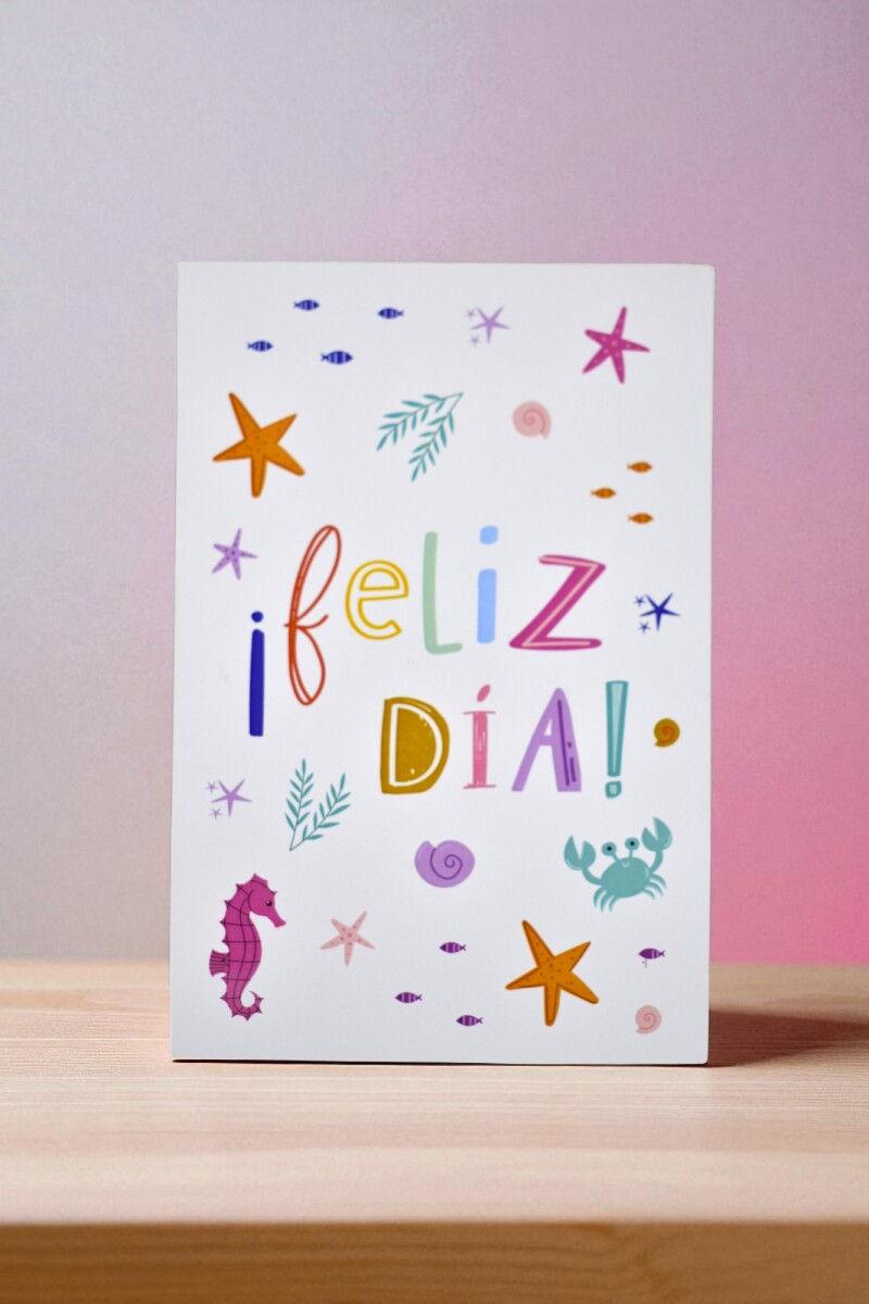 Tarjeta feliz día 10x15 - DISEÑO 7 