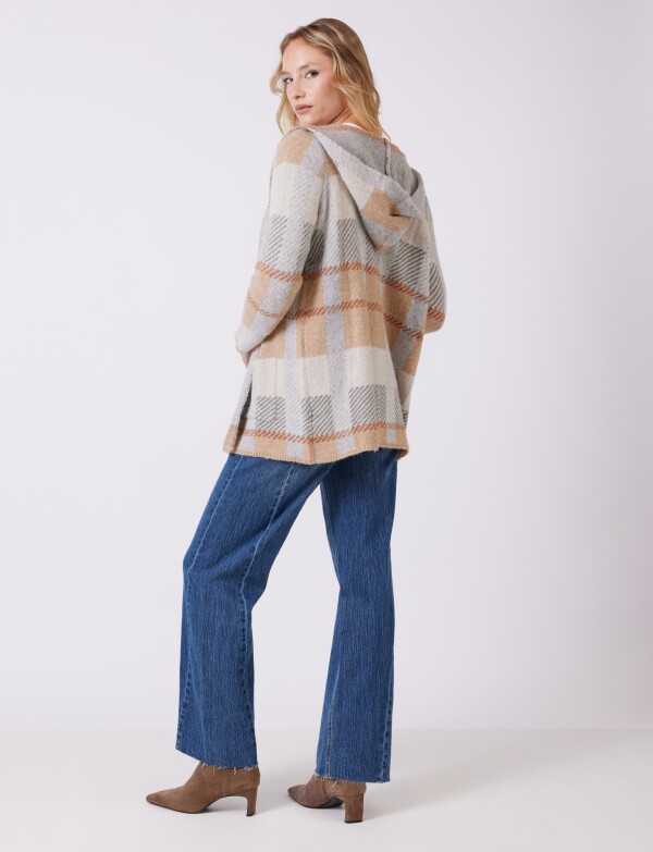Cardigan Soft Capucha GRIS/MULTI