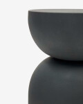 Mesa auxiliar Rachell de metal con acabado pintado negro mate Ø 30 cm