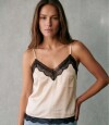 Blusa Satinada Con Encaje Multi