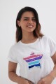 Remera estrella de lentejuela BLANCO