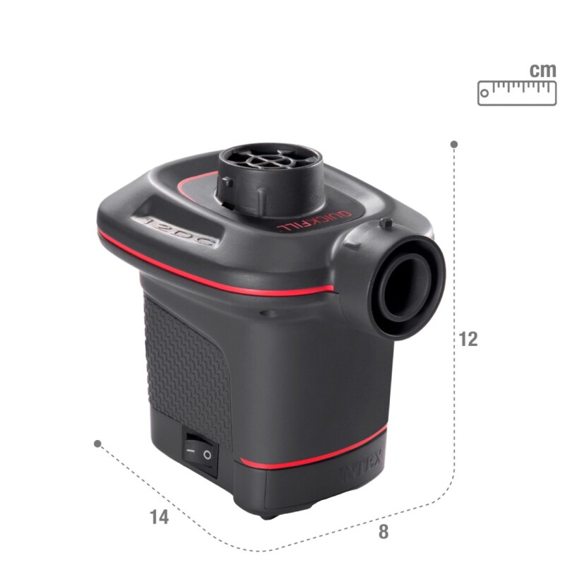 INTEX INFLADOR ELÉCTRICO QUICK FILL 12 VOLTS + 3 BOQUILLAS ADAPTADORAS Intex Inflador Eléctrico Quick Fill 12 Volts + 3 Boquillas Adaptadoras