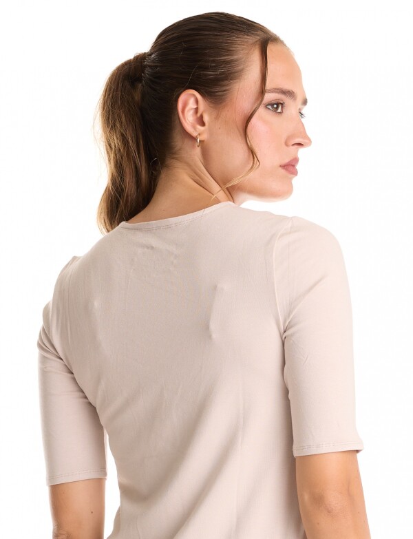 Remera Basica BEIGE CLARO