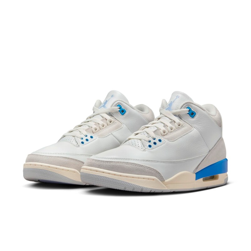 Championes Air Jordan 3 Retro de Hombre Blanco